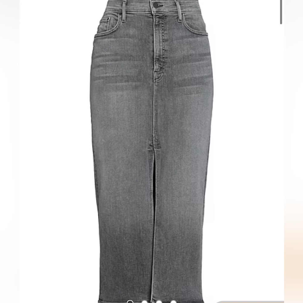 MOTHER Charcoal Denim Skirt, The reverse Pencil Pusher, size 29 with stretch